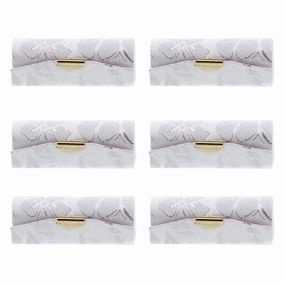 Silver Elegant Ladies Lipstick Case with Mirror Purse Holder Set of 6