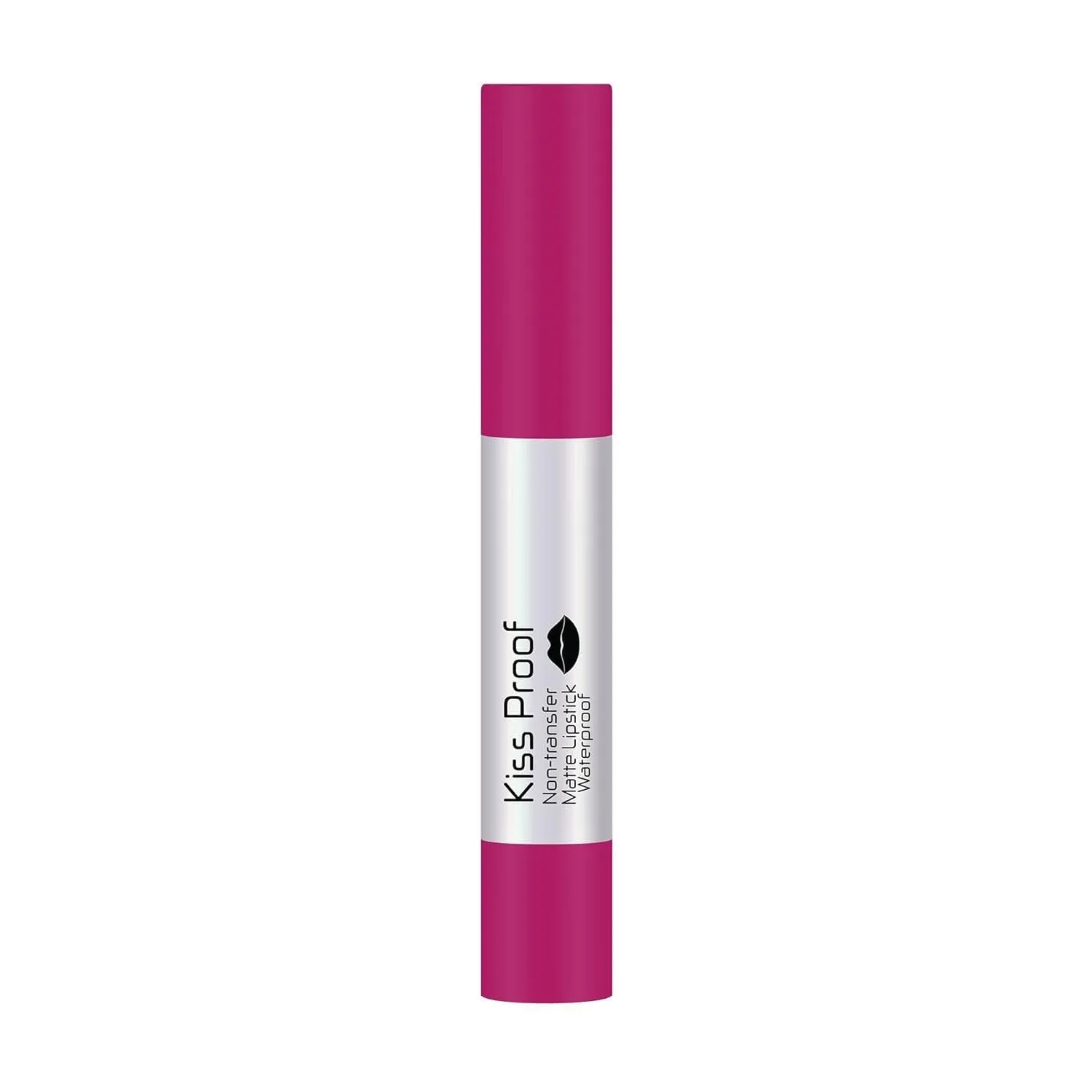 SM Kiss Proof Matte Lipstick | Highly Pigmented Ultra Matte Long Lasting Lipstick | Non-Drying, Intense Moisturizing, Lightweight | Non Transfer Lipstick for Women (Magenta)