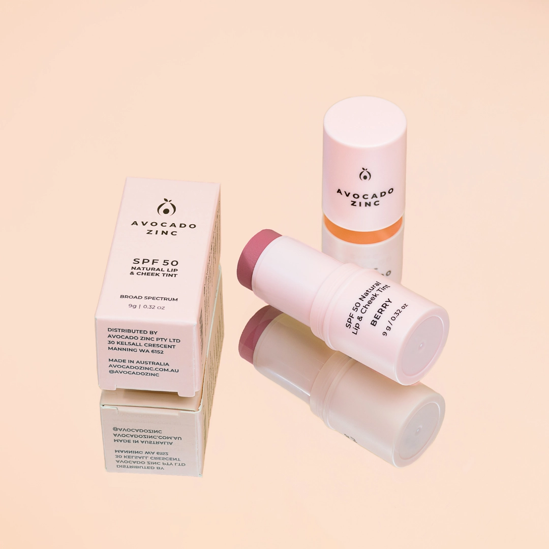 SPF 50 Natural Lip & Cheek Tint - Berry