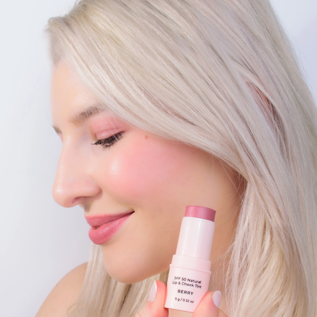SPF 50 Natural Lip & Cheek Tint - Berry