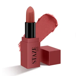 Stazee 9to9 Creme De La Matte Lipstick, Intense Color Payoff, Weightless Silky Formula, Smudgeproof & Transferproof, 12 Hrs Stay, Non-Drying Pigmented Lightweight, 02 Bellini Baby - 4.2 g