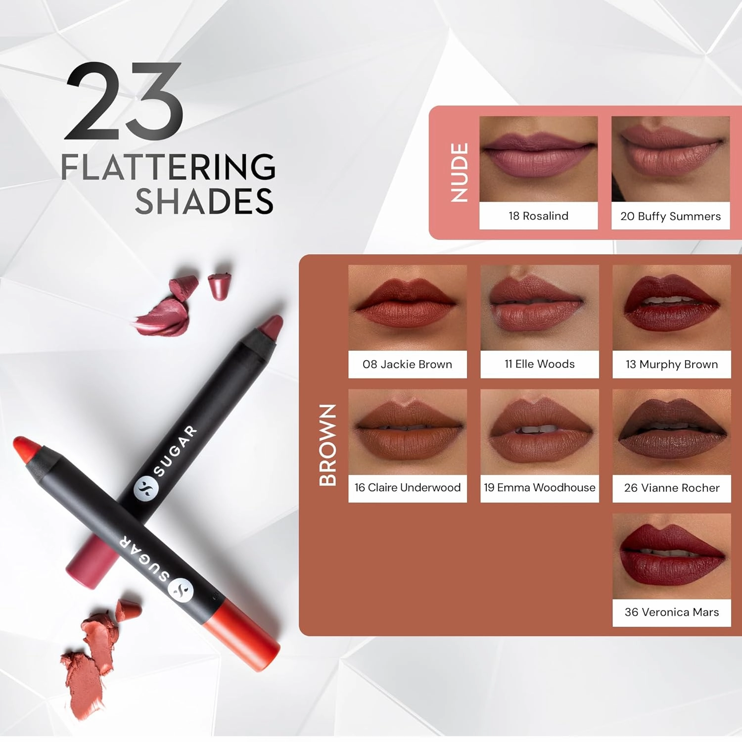 SUGAR Cosmetics Matte As Hell Crayon Lipstick13 Murphy Brown (Chocolate Burgundy) Highly pigmented, Creamy Texture, Long lasting Matte Finish