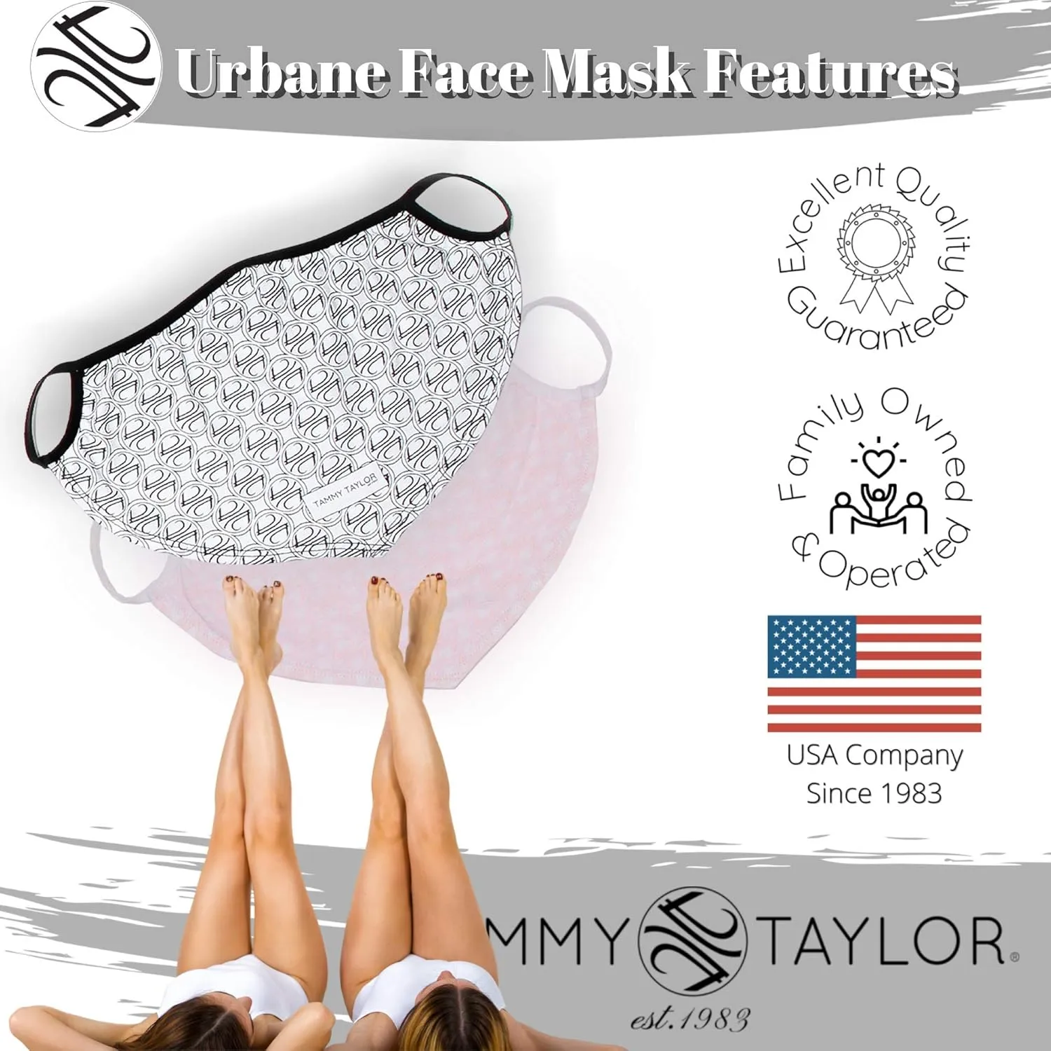 Tammy Taylor Urbane Face Mask that Doesn't Get Hot and Makes it Easy to Breathe, Wear & Talk