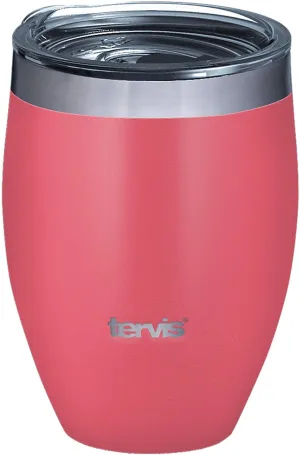 Tervis Powder Coated Stainless Steel Triple Walled Insulated Tumbler Travel Cup Keeps Drinks Cold & Hot, 12oz, Berry Blush