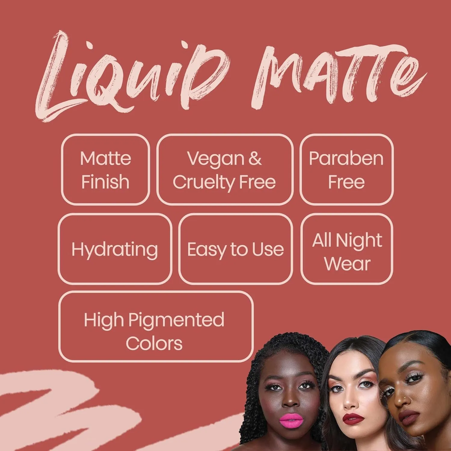 The Lip Bar - Nonstop Liquid Matte Lipstick, Brickhouse (Soft Brown) - High Pigment - One Swipe - Long Lasting - Jojoba Oil & Vitamin E - Vegan & Cruelty Free - Makeup & Cosmetics - .24 fl oz