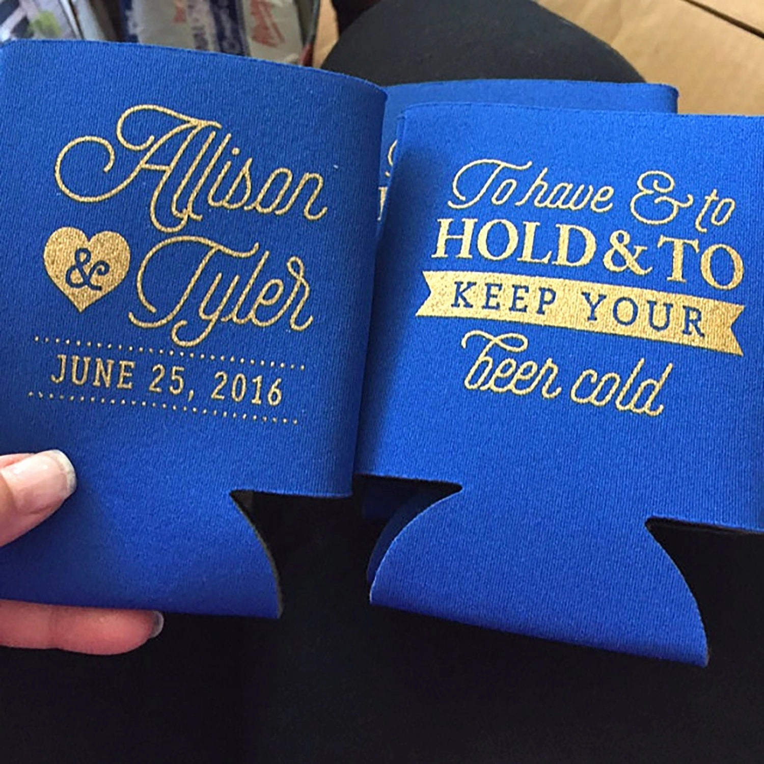 To Have and To Hold - Wedding Can Cooler #26R