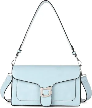 Travistar Crossbody Bags for Women Trendy - Small Cross Body Purse Shoulder Bag Leather Handbags Evening Clutch with 2 Straps