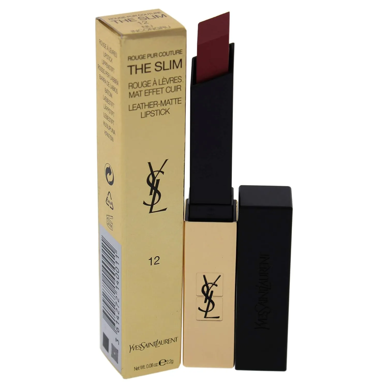 Yves Saint Laurent Rouge Pur Couture The Slim Matte Lipstick - 12 Nu Incongru Women 0.08 oz
